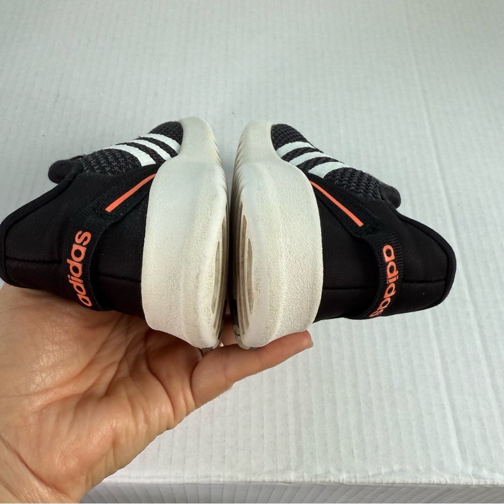 Adidas Black and White Sneakers with Breathable Mesh Size 9K - Picture 6 of 9